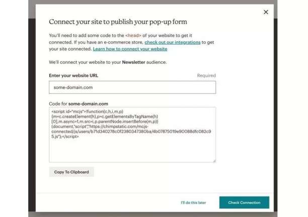Adding a Popup Form Step 5