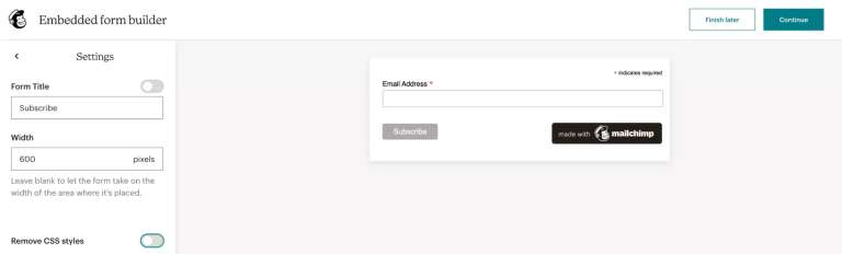 Adding a Signup form to your Website’s Footer Step 3