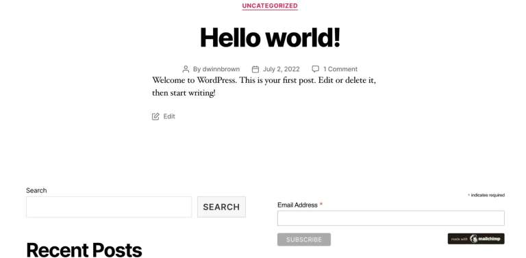 Adding a Signup form to your Website’s Footer Step 9
