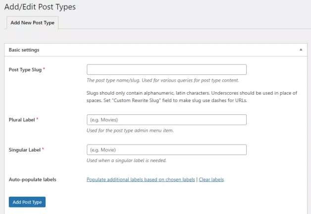 Name your custom post type