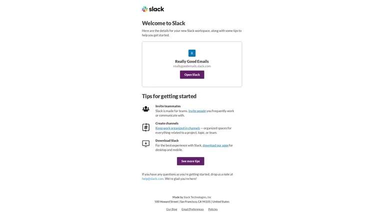 Welcome Email