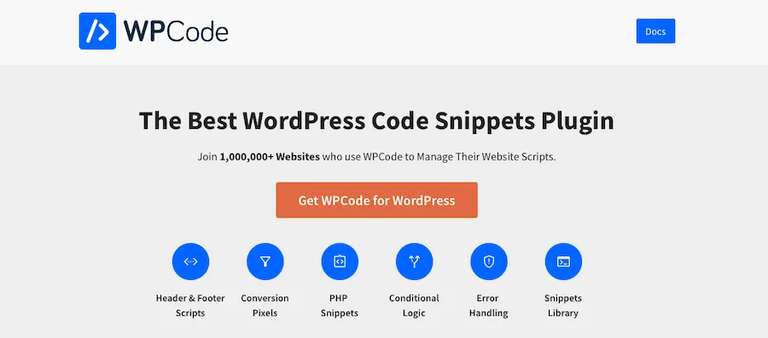 WPCode Wordpress plugin