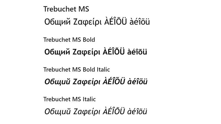 Trebuchet MS Font