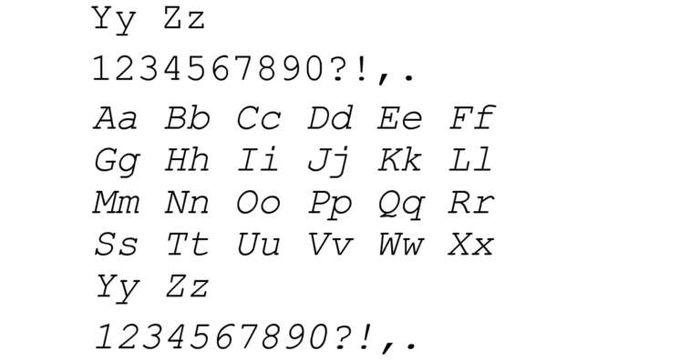 Courier New Font