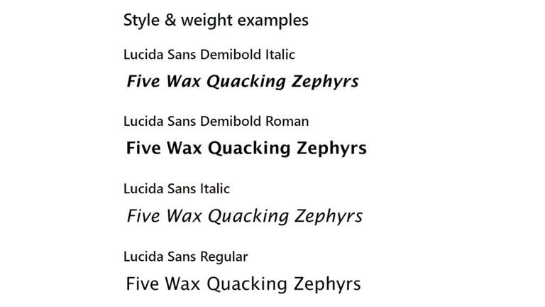 Lucida Font