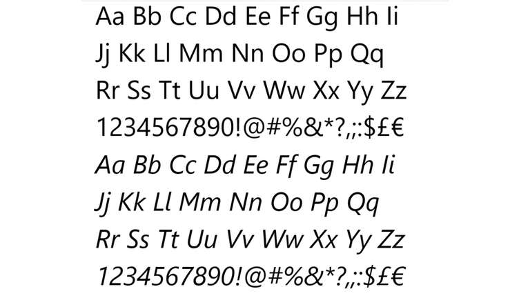 Segoe UI Font
