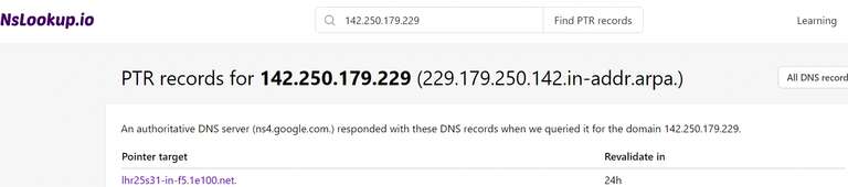 PTR record