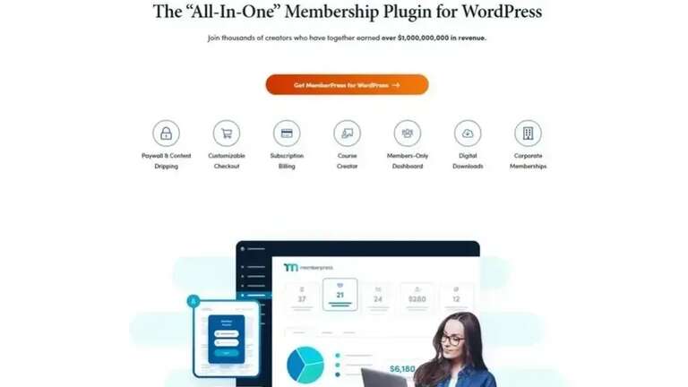 MemberPress plugin dashboard