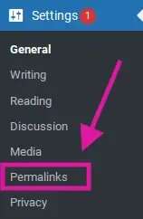 wordpress permalink settings menu