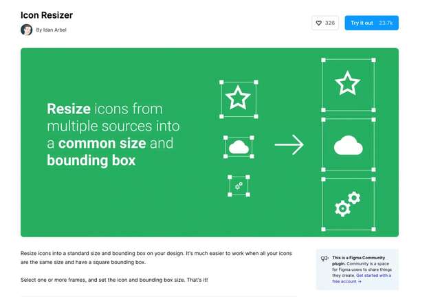 Icon Resizer Plugin