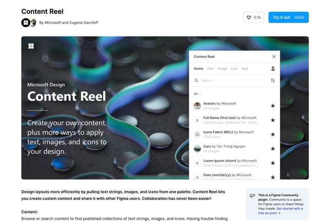 Content Reel Plugin