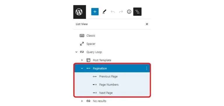 Pagination in Query Loop