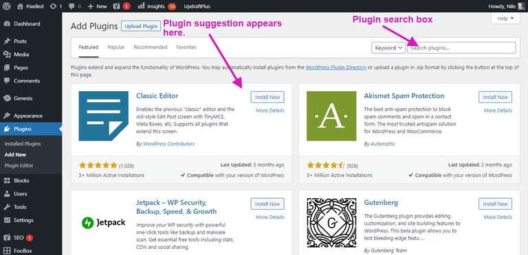 Search Plugins for WordPress