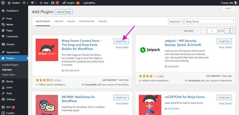 Install WordPress Plugin