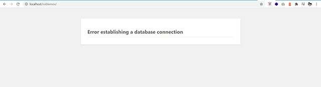 Error establishing database connection in WordPress