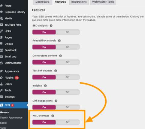 Yoast Plugin To Create a Sitemap