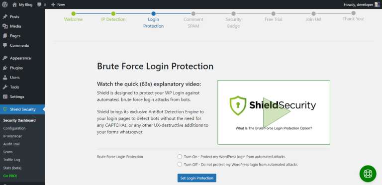 Shield Security Plugin Walkthrough3