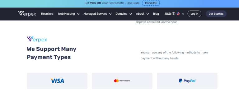 WordPress Hosting Payment options