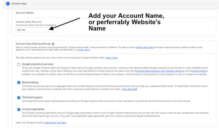 Add Google Analytics to Website Step1