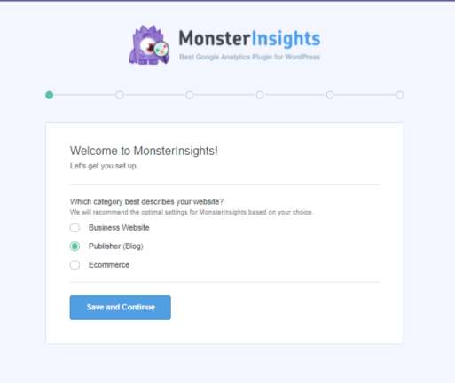 Install MonsterInsights step2