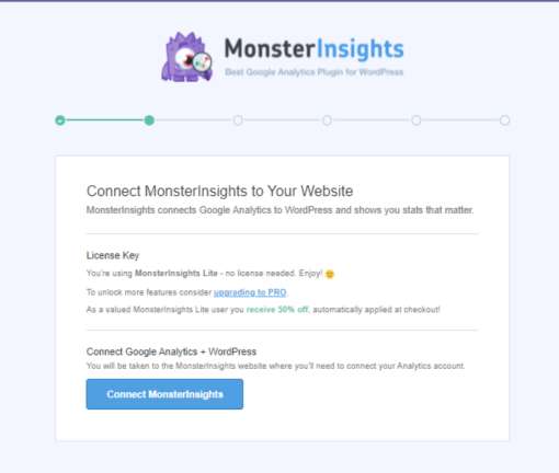 Install MonsterInsights step3