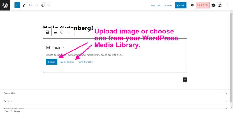 Adding Images in Gutenberg3