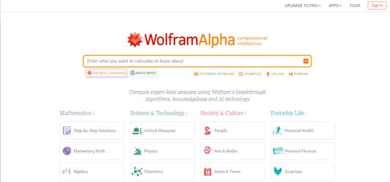 WolframAlpha