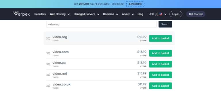 Buying and registering the domain