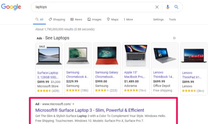 Google Ads Search campaign