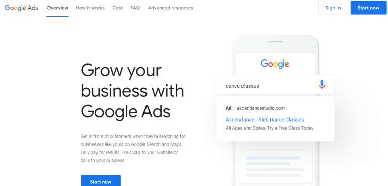Define your google ads campaigns and goals