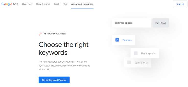 Work on your keywords