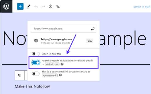 How to Add Nofollow Link in WordPress