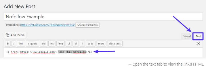 How to Add Nofollow Link in WordPress