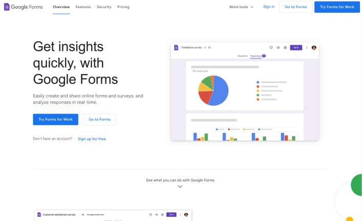 Google Forms Website