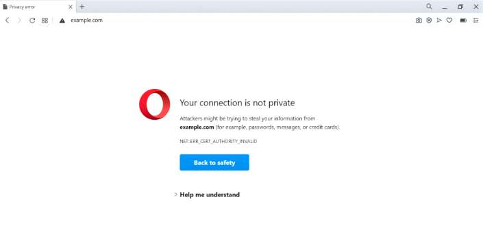 Error in Opera