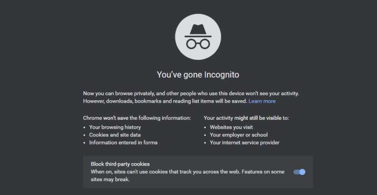Incognito mode