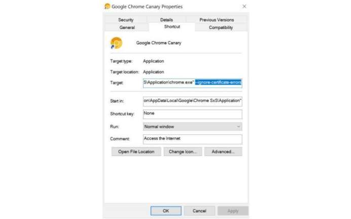 Disable Chrome checking SSL certificates 2