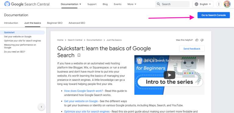 Google Search Console Step1