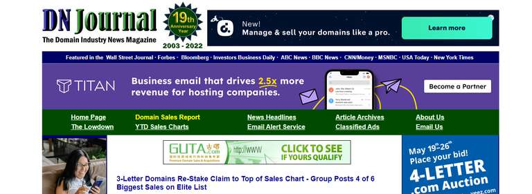 DN Journal main page screenshot