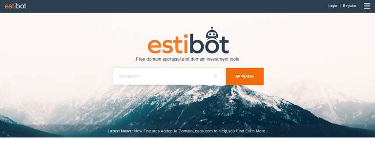 EstiBot main page screenshot