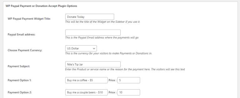PayPal donation plugin 1