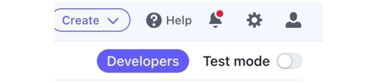 Toggling the ‘test’ switch to off