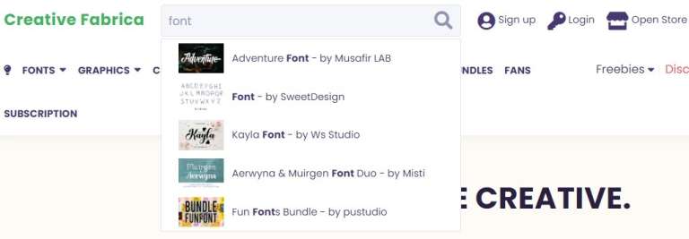 CreativeFabrica Auto Suggest Form