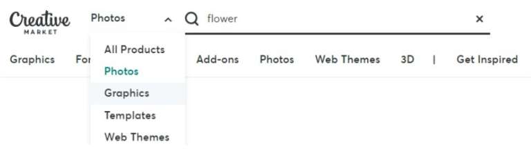 CreativeMarket Search Form