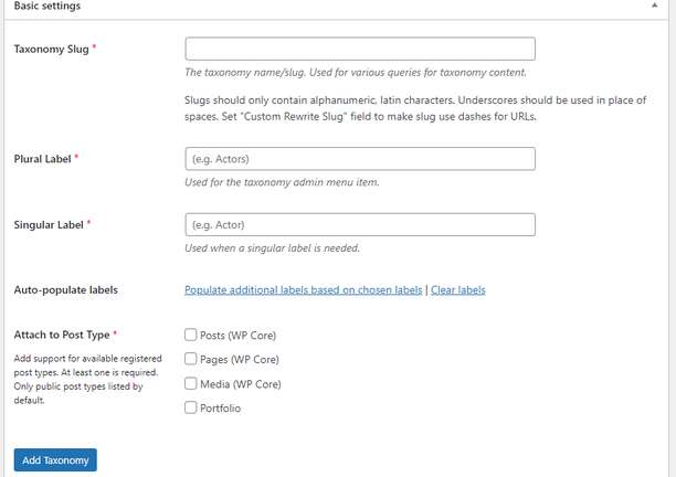 Add taxonomies to your custom post type