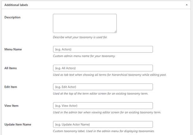 Add taxonomies to your custom post type 2