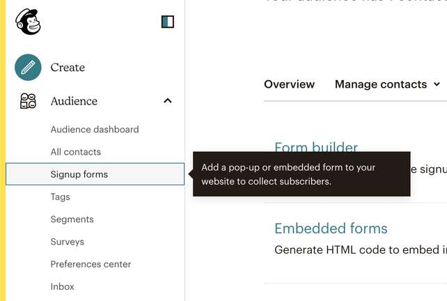 Adding a signup form to your website’s footer 1