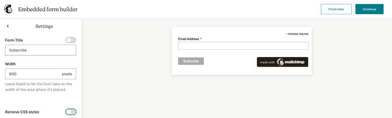Adding a signup form to your website’s footer 3