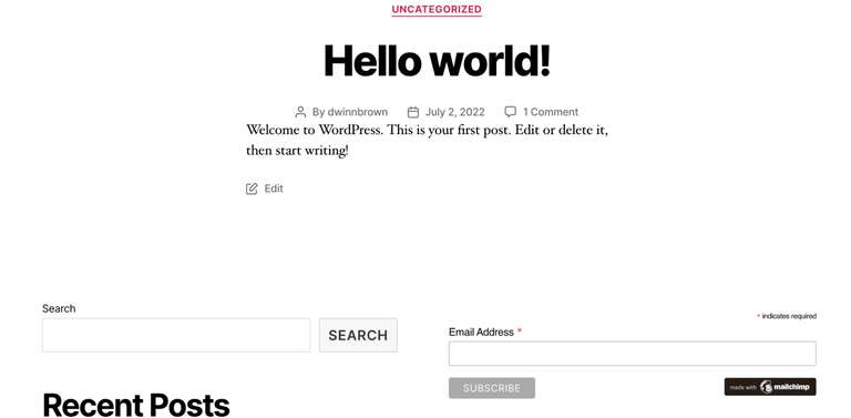 Adding a signup form to your website’s footer 9