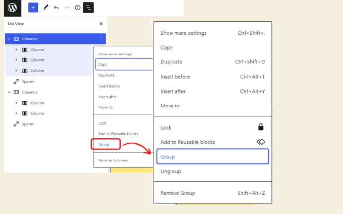 Group option